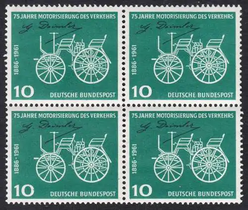 BUND 1961 Michel-Nummer 0363 postfrisch BLOCK