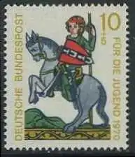 BUND 1970 Michel-Nummer 0612 postfrisch EINZELMARKE