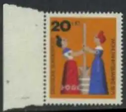 BUND 1971 Michel-Nummer 0705 postfrisch EINZELMARKE RAND links