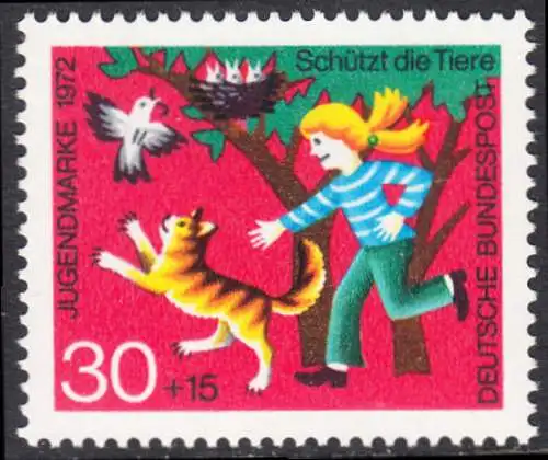 BUND 1972 Michel-Nummer 0713 postfrisch EINZELMARKE 