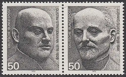 BUND 1975 Michel-Nummer 0871_0872 postfrisch horiz.PAAR (Zusammendruck)