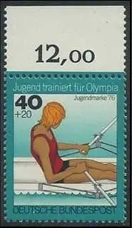 BUND 1976 Michel-Nummer 0883 postfrisch EINZELMARKE RAND oben