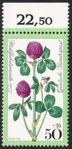 BUND 1977 Michel-Nummer 0951 postfrisch EINZELMARKE RAND oben (b)