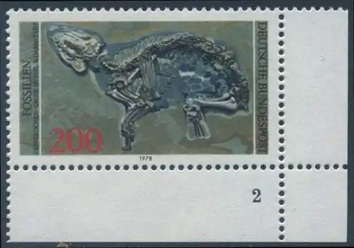 BUND 1978 Michel-Nummer 0975 postfrisch EINZELMARKE ECKRAND unten rechts
