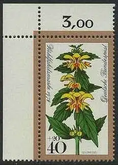 BUND 1978 Michel-Nummer 0983 postfrisch EINZELMARKE ECKRAND oben links