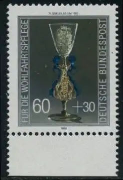 BUND 1986 Michel-Nummer 1296 postfrisch EINZELMARKE RAND unten