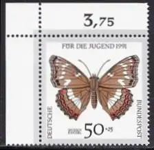 BUND 1991 Michel-Nummer 1513 postfrisch EINZELMARKE ECKRAND oben links