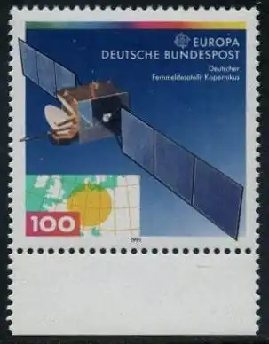 BUND 1991 Michel-Nummer 1527 postfrisch EINZELMARKE RAND unten