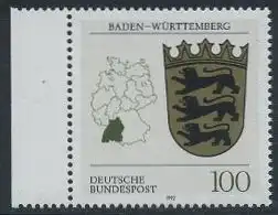 BUND 1992 Michel-Nummer 1586 postfrisch EINZELMARKE RAND links