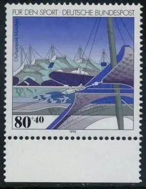 BUND 1993 Michel-Nummer 1651 postfrisch EINZELMARKE RAND unten 