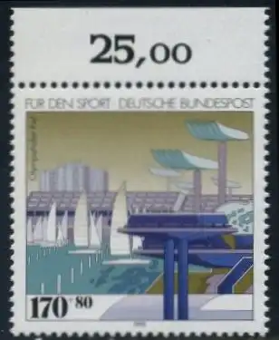 BUND 1993 Michel-Nummer 1653 postfrisch EINZELMARKE RAND oben (a)