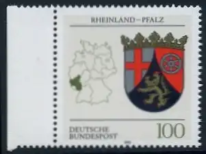 BUND 1993 Michel-Nummer 1664 postfrisch EINZELMARKE RAND links