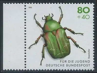 BUND 1993 Michel-Nummer 1667 postfrisch EINZELMARKE RAND links