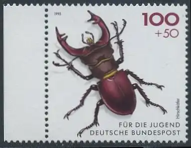 BUND 1993 Michel-Nummer 1668 postfrisch EINZELMARKE RAND links