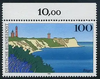 BUND 1993 Michel-Nummer 1684 postfrisch EINZELMARKE RAND oben 