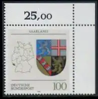 BUND 1994 Michel-Nummer 1712 postfrisch EINZELMARKE ECKRAND oben rechts 