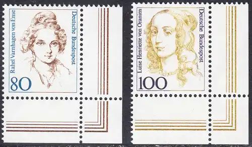 BUND 1994 Michel-Nummer 1756 postfrisch SATZ(2) EINZELMARKEN ECKRÄNDER unten rechts