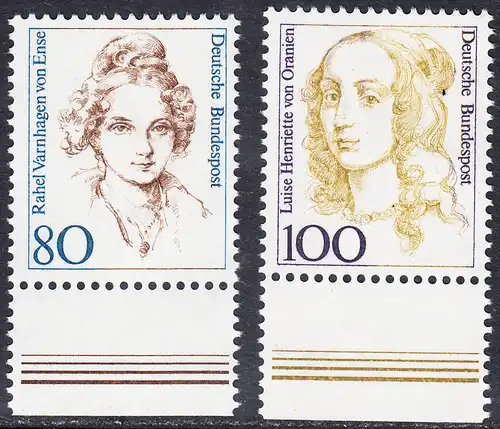 BUND 1994 Michel-Nummer 1756 postfrisch SET(2) EINZELMARKEN RÄNDER unten 