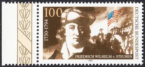 BUND 1994 Michel-Nummer 1766 postfrisch EINZELMARKE RAND links (c)