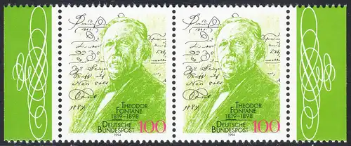 BUND 1994 Michel-Nummer 1767 postfrisch horiz.PAAR RÄNDER rechts/links