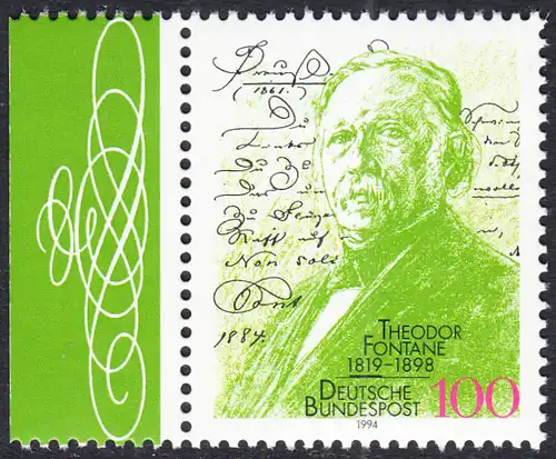 BUND 1994 Michel-Nummer 1767 postfrisch EINZELMARKE RAND links