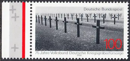 BUND 1994 Michel-Nummer 1768 postfrisch EINZELMARKE RAND links (c)