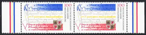 BUND 1995 Michel-Nummer 1782 postfrisch horiz.PAAR RÄNDER rechts/links