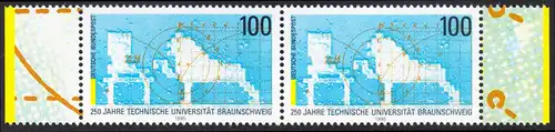 BUND 1995 Michel-Nummer 1783 postfrisch horiz.PAAR RÄNDER rechts/links