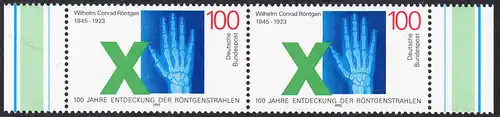 BUND 1995 Michel-Nummer 1784 postfrisch horiz.PAAR RÄNDER rechts/links