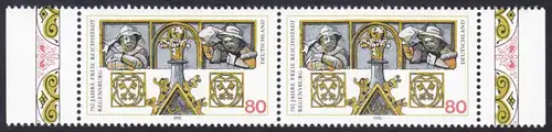 BUND 1995 Michel-Nummer 1786 postfrisch horiz-PAAR RÄNDER rechts/links (a)