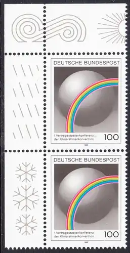 BUND 1995 Michel-Nummer 1785 postfrisch vert.PAAR ECKRAND oben links