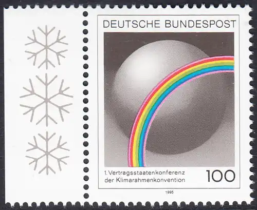 BUND 1995 Michel-Nummer 1785 postfrisch EINZELMARKE RAND links