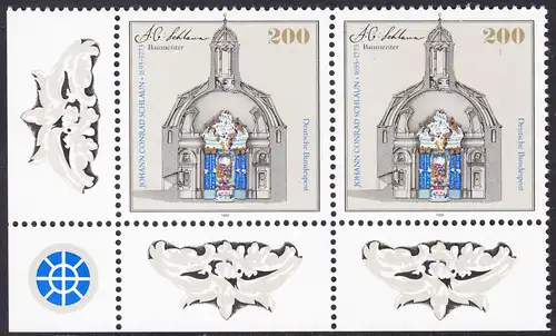 BUND 1995 Michel-Nummer 1787 postfrisch horiz.PAAR ECKRAND unten links