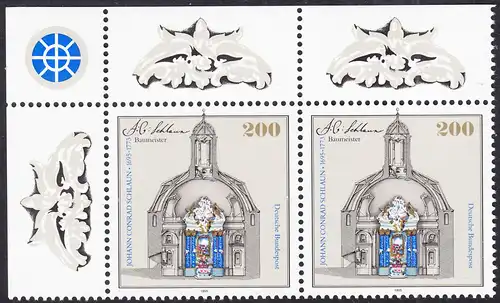 BUND 1995 Michel-Nummer 1787 postfrisch horiz.PAAR ECKRAND oben links