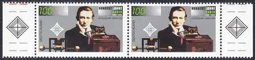 BUND 1995 Michel-Nummer 1803 postfrisch horiz.PAAR RÄNDER rechts/links (b)