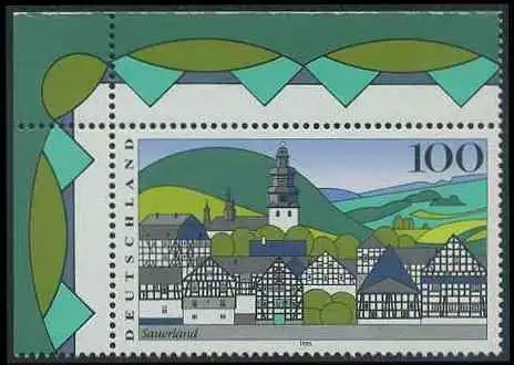 BUND 1995 Michel-Nummer 1810 postfrisch EINZELMARKE ECKRAND oben links