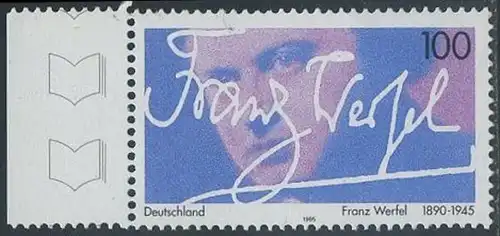 BUND 1995 Michel-Nummer 1813 postfrisch EINZELMARKE RAND links (b)