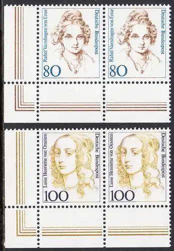 BUND 1994 Michel-Nummer 1756 postfrisch SATZ(2) horiz.PAARE ECKRÄNDER unten links