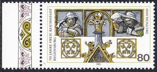 BUND 1995 Michel-Nummer 1786 postfrisch EINZELMARKE RAND links (b)