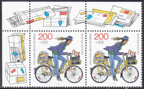 BUND 1995 Michel-Nummer 1814 postfrisch horiz.PAAR ECKRAND oben links