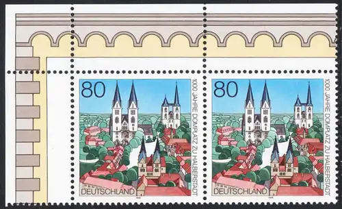 BUND 1996 Michel-Nummer 1846 postfrisch horiz.PAAR ECKRAND oben links