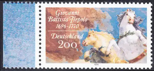 BUND 1996 Michel-Nummer 1847 postfrisch EINZELMARKE RAND links