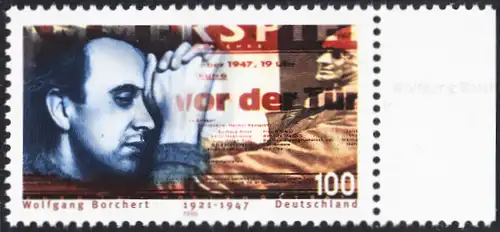 BUND 1996 Michel-Nummer 1858 postfrisch EINZELMARKE RAND rechts