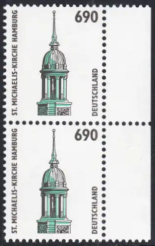 BUND 1996 Michel-Nummer 1860 postfrisch vert.PAAR RÄNDER rechts