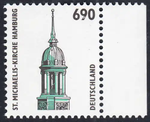 BUND 1996 Michel-Nummer 1860 postfrisch EINZELMARKE RAND rechts