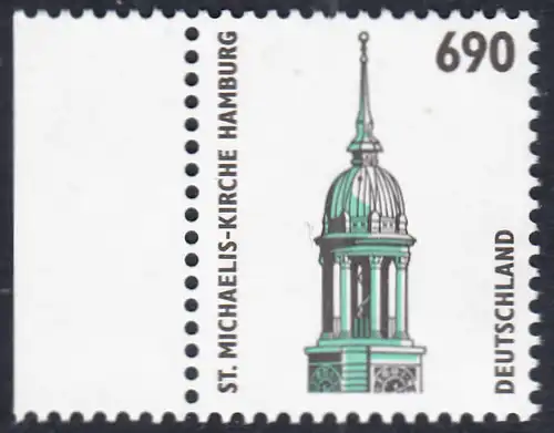 BUND 1996 Michel-Nummer 1860 postfrisch EINZELMARKE RAND links
