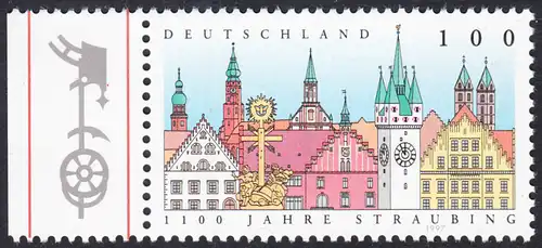 BUND 1997 Michel-Nummer 1910 postfrisch EINZELMARKE RAND links (b)