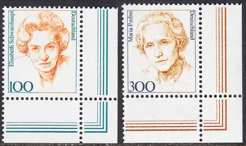 BUND 1997 Michel-Nummer 1955-1956 postfrisch SATZ(2) EINZELMARKEN ECKRÄNDER unten rechts