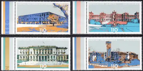 BUND 1998 Michel-Nummer 1974-1977 postfrisch SATZ(4) EINZELMARKEN RÄNDER links (a)