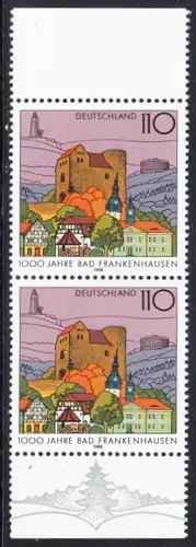 BUND 1998 Michel-Nummer 1978 postfrisch vert.PAAR RÄNDER unten/oben 